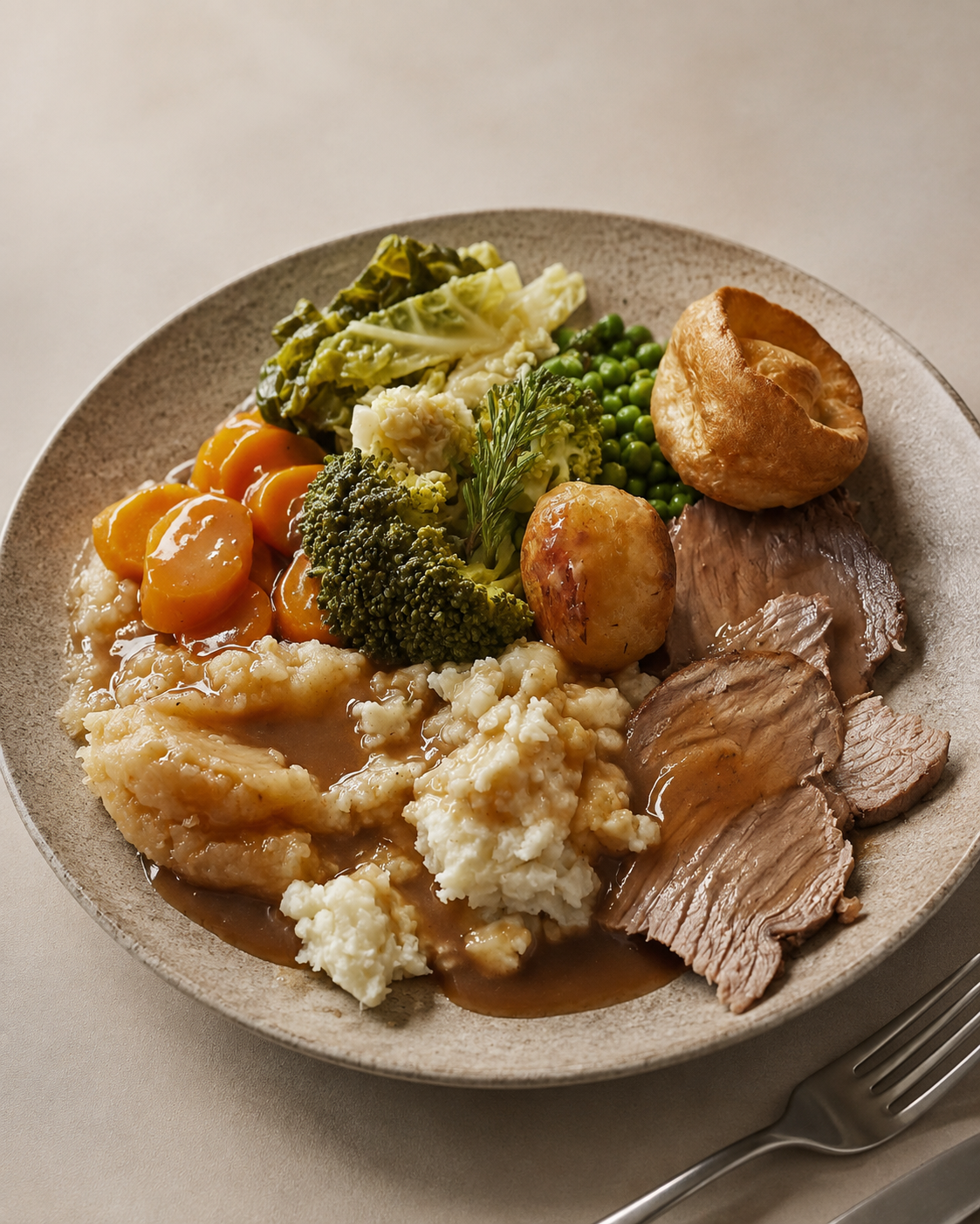 Roast dinner plate